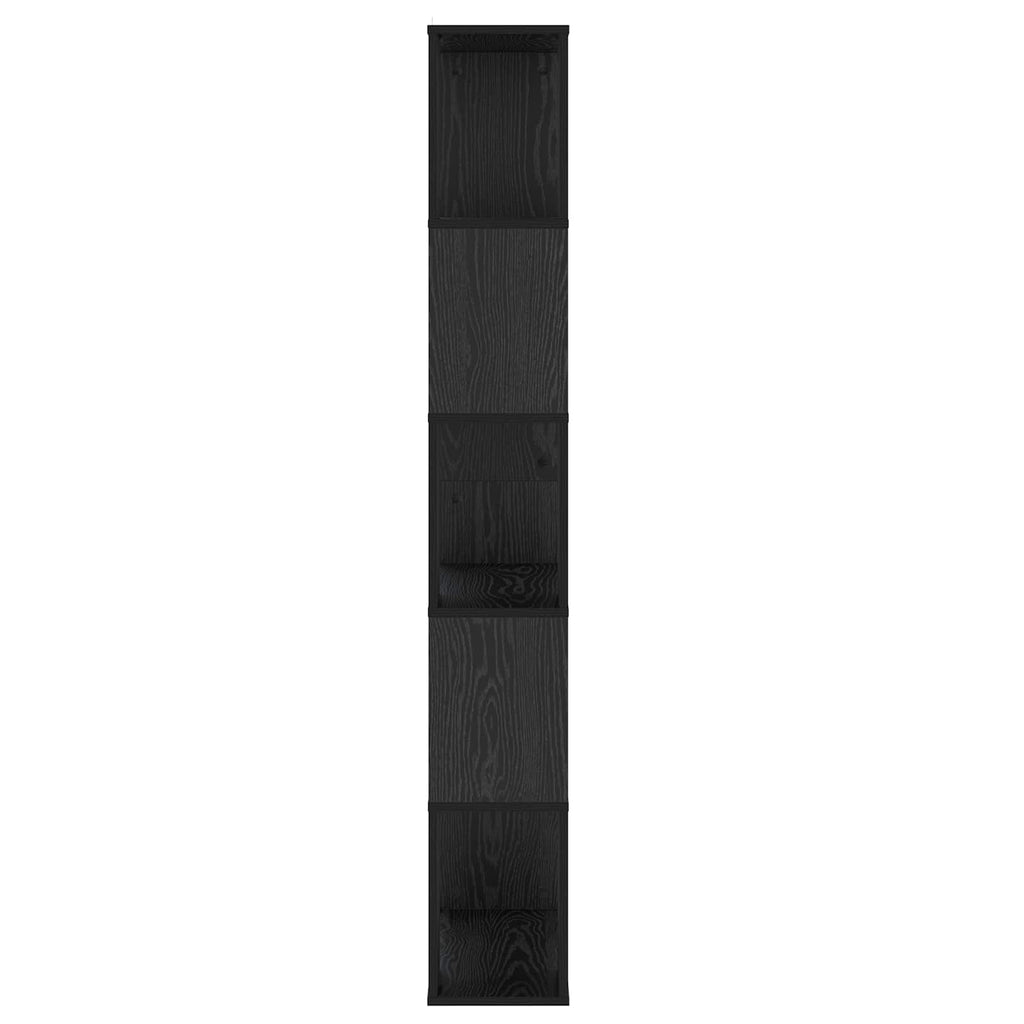 Bokhylla Svart Ek 80,5 X 23,5 X 162,5 Cm Pb