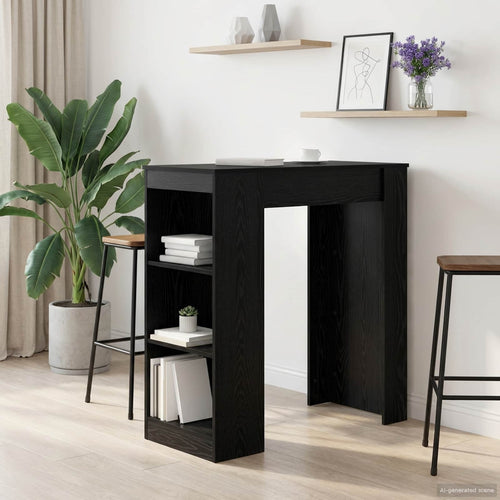 Barbord 95 X 47 X 103,5 Cm Konstruerat Trä Svart Ek