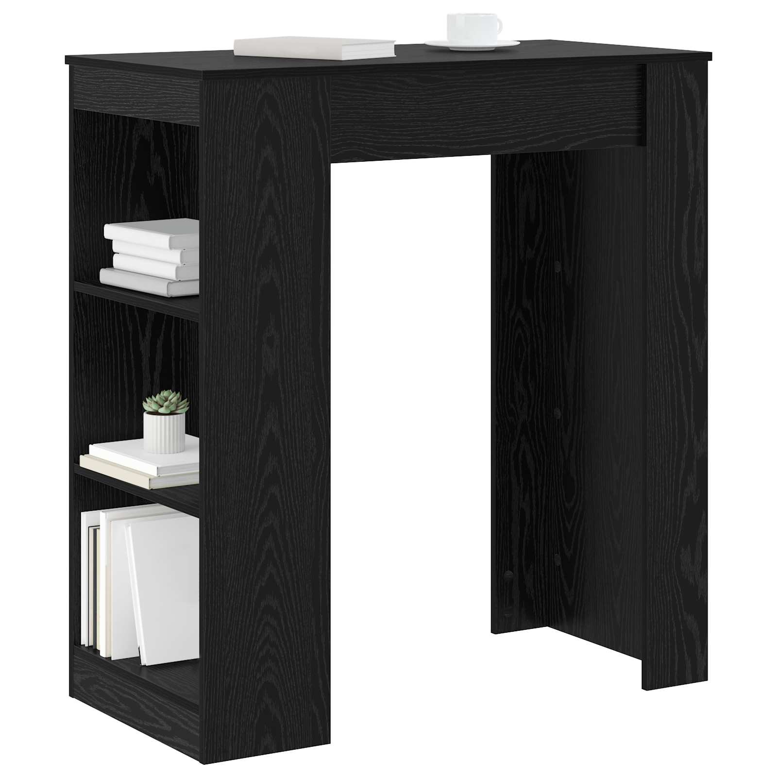 Barbord 95 X 47 X 103,5 Cm Konstruerat Trä Svart Ek