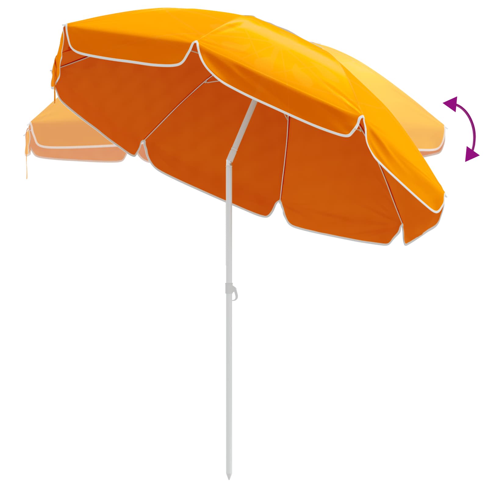 Trädgårdsparasol 160 Cm 170T Polyester Orange