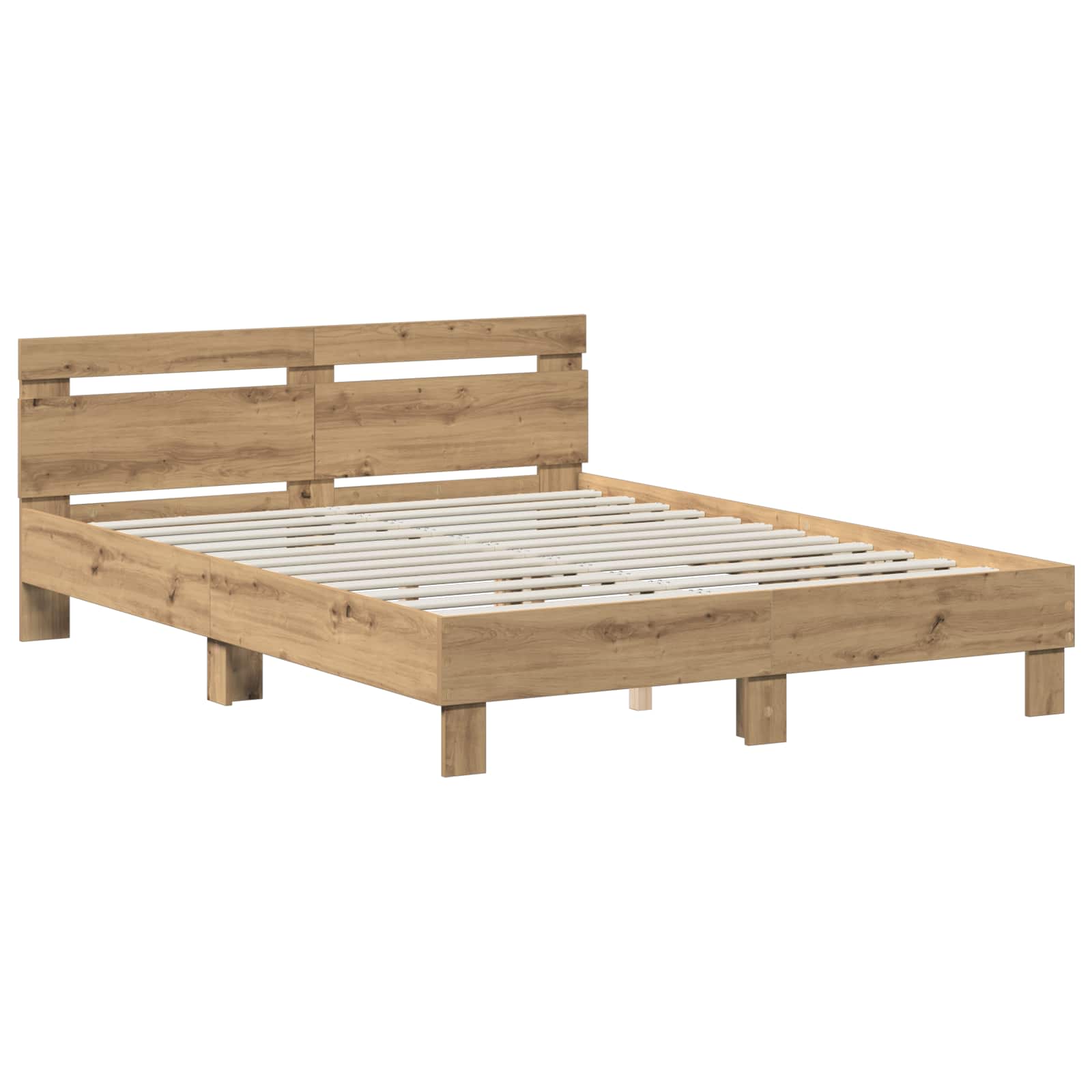 Sängram Artisan-Ek 120 X 190 Cm Konstruerat Trä