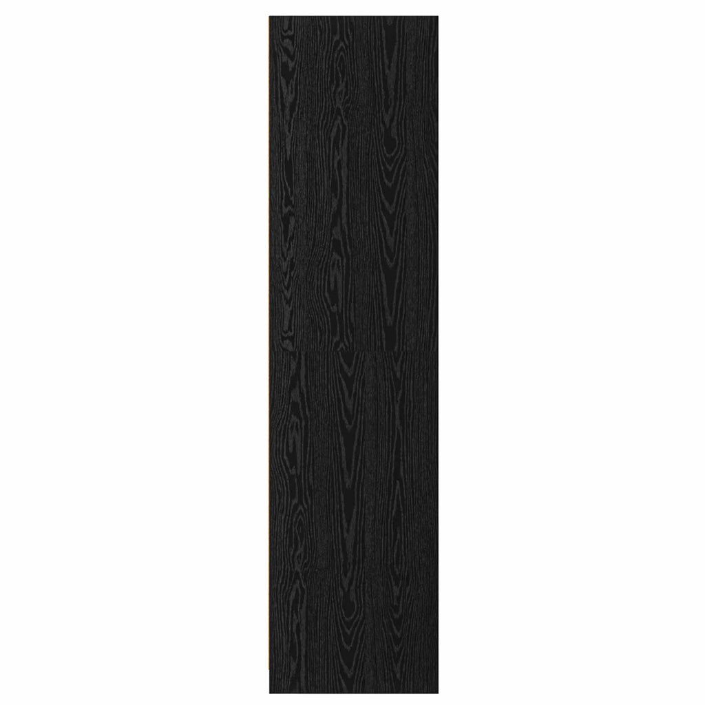 Garderob Svart Ek 100 X 50 X 200 Cm Konstruerat Trä