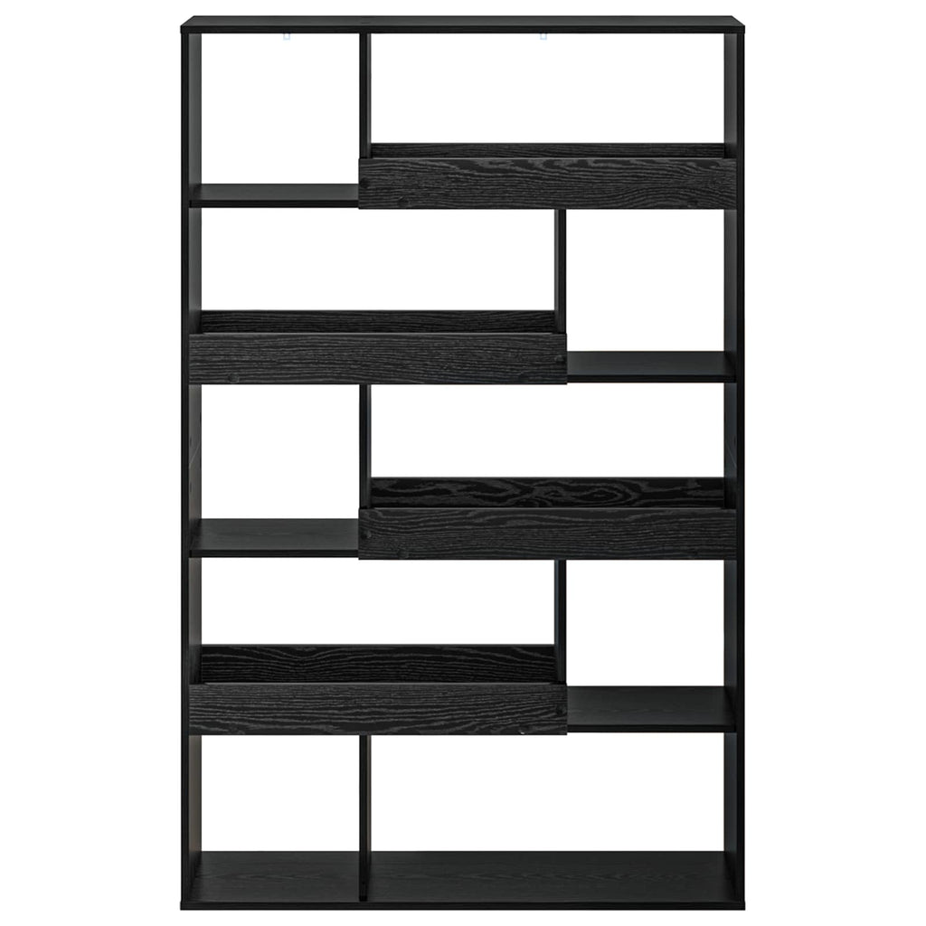 Bokhylla 100 X 33 X 156,5 Cm Konstruerat Trä Svart Ek