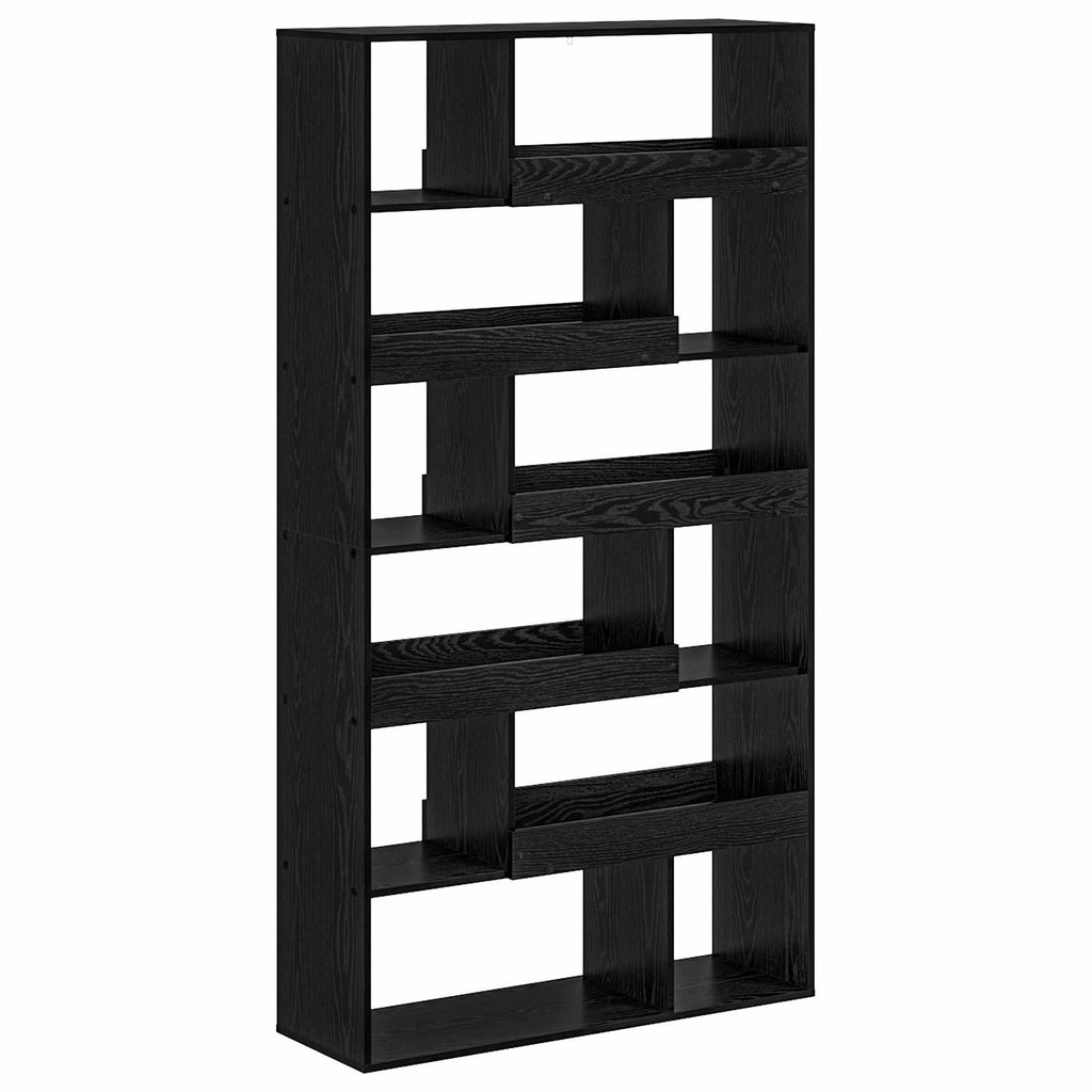 Bokhylla 100 X 33 X 156,5 Cm Konstruerat Trä Svart Ek