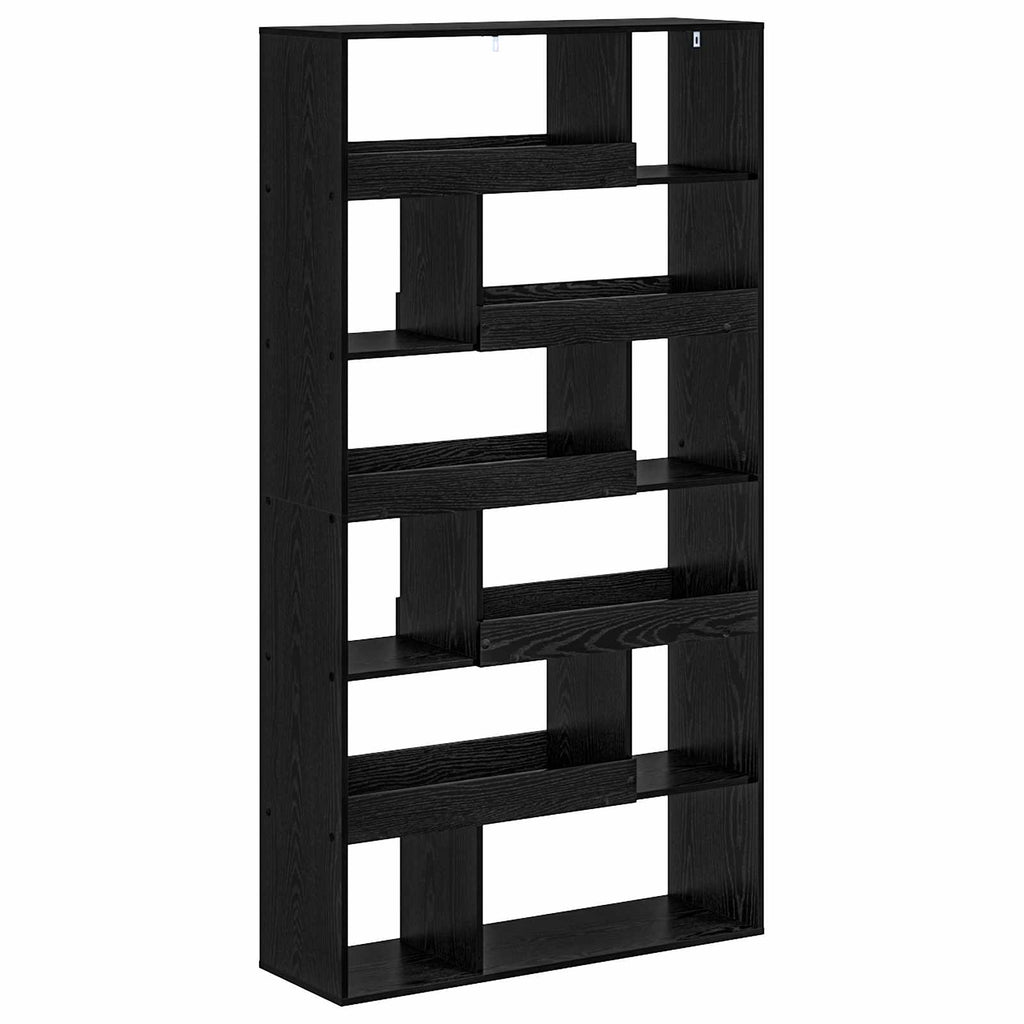 Bokhylla 100 X 33 X 156,5 Cm Konstruerat Trä Svart Ek