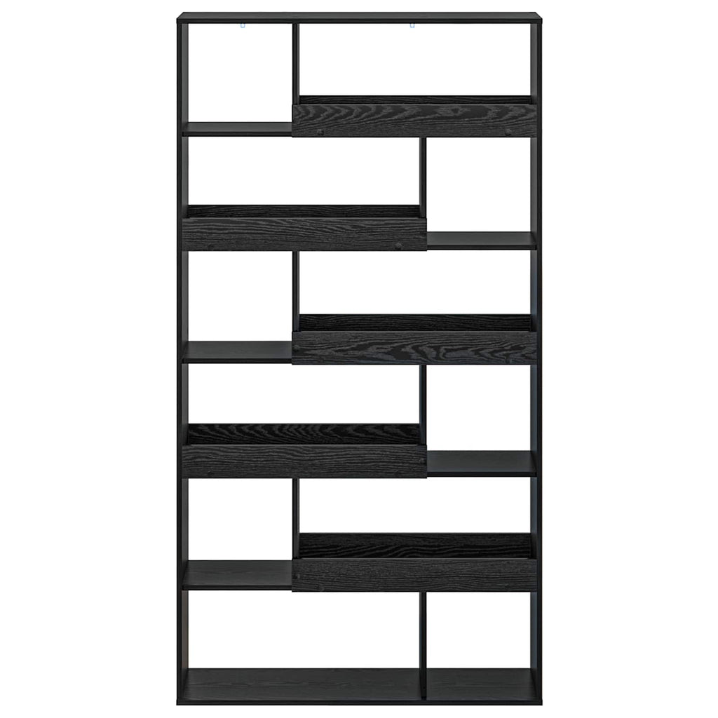 Bokhylla 100 X 33 X 156,5 Cm Konstruerat Trä Svart Ek